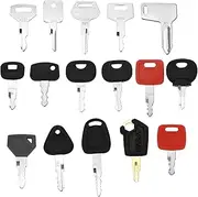 VGOL 16PCS Ignition Starter Key Set RE183935 K250 787 68920 F900 14603 606 301 H806 D250 459A H800 52160 777 5P8500 14607 for Excavator Forklift Tractor Road Roller