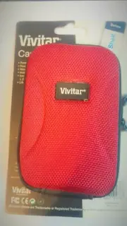 VIVITAR RED HARD-SHELL UNIVERSAL CASE FOR CAMERA, IPOD, MP3, CELL PHONE, ETC.
