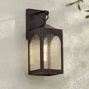 Tyne Modern Outdoor Wall Light Fixture Bronze Lantern 16 1/2" for Exterior Barn