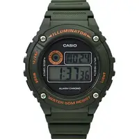 在飛比找樂天市場購物網優惠-CASIO手錶 軍綠時尚多功能電子膠錶【NECD28】