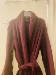 Club Room Purple Robe Wrap Pockets Fleece Men's One Size NWT Long