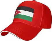 [SSIULUS] Jordanian Flag Casquette Cap Hats,Trucker,Baseball Cap with Snapback,Perfect for Summer,Golf