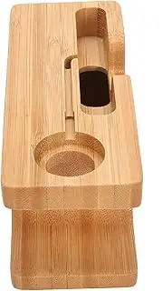Bamboo Charging Dock, Bamboo Charging Station Organizer, Bamboo Charging Station Rack, Desktop Docking Rack for Mobile Phone Watch
