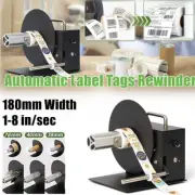 2in1 1.5"/3" Automatic Label Tags Rewinder 180mm Width Bidirectional Rewinding