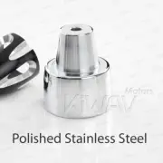 Heavy Bar End Weight Bullet Black Silver + Stainless Base for Vespa GTV