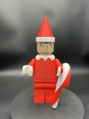 Lego Inspired Elf - 3D Printed. Stands 9” Tall Fully Articulated Comes With Cane