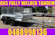 8x5 fully welded tandem trailer galvanised with cage box trailer Adelaide