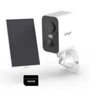 Outdoor Security Camera 3MP Battery-powered with Solar Panel Waterproof+32G Card