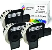 Cartridge Planet 3 Pack Compatible Label Roll for Brother DK-11221 DK11221 23mm x 23mm 1000 Labels per Roll for Brother QL1050 QL1050N QL1060N QL1100 QL1110NWB QL500 QL550 QL570 QL580N QL650TD QL700 QL720NW QL800 QL810W QL820NWB Label Printer