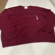 Uniqlo Cashmere Crew Neck Sweater Wine XL