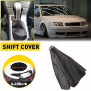Car Shift Black Boot Leather Gear Shift Cover Universal For Manual Automatic