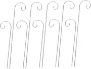 HYTROVE 10pcs Multi-Functional Garden Shepherd Hooks for Plant Labels Metal Sign Holders Elegant Lawn Ornament Stakes for Outdoor Decor