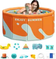 Outdoor Swimming Pool | Non-Inflatable Folding Kiddie Pool,Foldable Swimming Poo