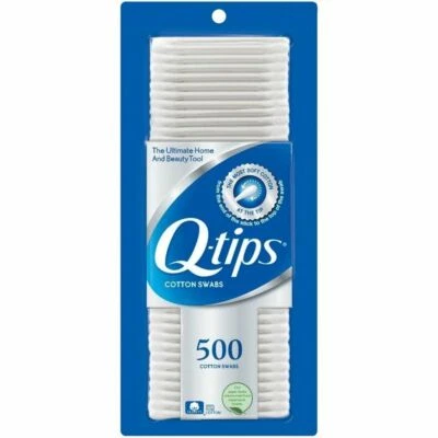 Q-tips Cotton Swabs Ultimate Home Beauty Tool Soft Cotton 500 Count Pack of 12