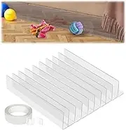 awliye 10 Pack Transparent Toy Blockers, Clear Under Furniture Blocker with Adhesive Tape Prevent Things from Going Under Couch Sofa Bed for Block Dust, Pets, Toys