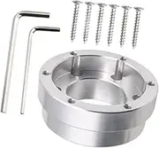 Vsenkes Steering Wheel Adapter Plate,Modification Parts Racings Car Game Wheel Adapter Accessory for G923, Silver