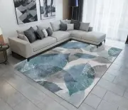 3D Blue Leaves Texture NAO2832 Game Rug Mat Elegant Photo Carpet Mat Fay