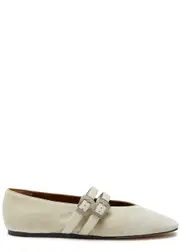 LE Monde Beryl Claudia Velvet Ballet Flats - Off White - 37 (IT37 / UK4) 37 (IT37 / UK4)