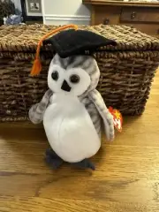 TY BEANIE BABY - WISER THE OWL - CLASS OF 99 -