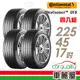 【Continental 馬牌】UltraContact UC6 舒適操控輪胎_四入組_225/45/17(車麗屋)(UC6)