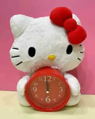 【震撼精品百貨】Hello Kitty 凱蒂貓 三麗鷗 KITTY 絨毛娃娃-45周年限定版(附時鐘)#37226 震撼日式精品百貨