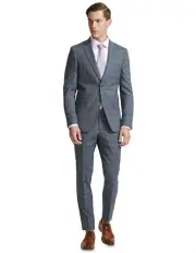 [Oxford] Auden Wool Suit Jacket in Grey