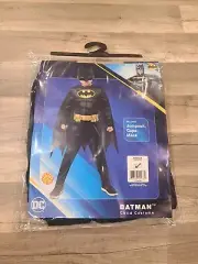 Batman Child Halloween Costume~Medium(Size 8-10)~Includes Jumpsuit,Cape,Mask~New