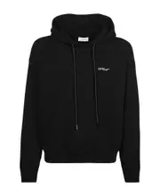 Off-White Scratch Arrow Printed Drawstring Hoodie XXS,S,XS,M Black