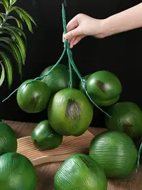 在飛比找樂天市場購物網優惠-仿真椰子模型椰青椰果塑料假水果拍攝道具下水管熱帶風情美化裝飾