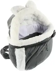 FONDOTIN Outdoor Pet Backpack for Cats Portable Cat Carrying Bag with Hand Warmer Pocket Indoor Nest and Outdoor Use Comfortable Grey Design for Easy Travel and Storage