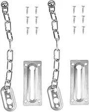 COHEALI 2 Pcs Stainless Steel Childproof Door Chain Latch for Extra Home Security Easy Installation Durable Design for Interior and Front Doors Protect Your Family