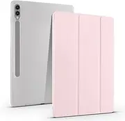 Clear Tablet Case Compatible with Samsung Galaxy Tab A8 (2021) 10.5inch SM-X200/X205U,TPU Slim Cover Auto Wake/Sleep Smart Lightweight Protective Case w/Pencil Holder Shockproof Cover.Pink