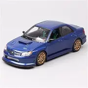 Scale Finished Model Car Miniature 1:24 Diecast Vehicle for Subaru Impreza Simulation Alloy Racing Car Model Collectible Gift Miniature Replica Car(Blue)