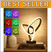 Elegant Aluminum Desk Lamp - Eye-Friendly 3-Way Dimming & Ambient RGB Light