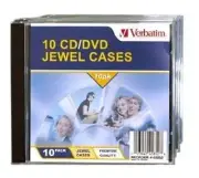 Verbatim CD/DVD Jewel Cases - 10 Pack