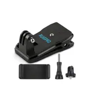 360 Degree Rotation Backpack Rec-Mounts Clip Clamp Mount + Phone Clamp for DJI Osmo Action, GoPro NEW HERO / HERO7 /6 /5 /4, and Other Action Cameras, Cellphones(Black)