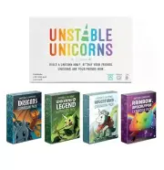 NEW Unstable Unicorns Card Game Fun Board Game Black White Box Expansion Pack