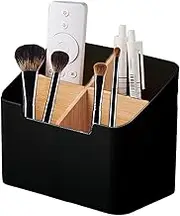 4-Divided Desktop Storage Box,Remote Control Storage - TV Remote Control Holder with 4 Compartments for Remote, Mobile Phone
