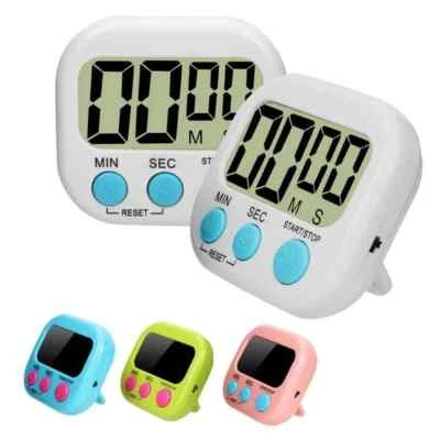 2PCS Digital Kitchen Timer with Magnetic Back – Large LCD Display, Clear Alarm