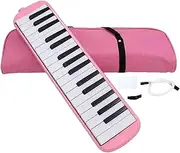 Melodica 32 Keys Blow Piano | Professional Wind Keyboard with Two Tubes and Long Mouthpiece, Safe Sound Teaching Instrument for Kids Adults Learners, Compact Practice Organ with Secure Case for Music