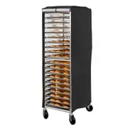 Bread Rack Cover Bakery Shelf Cover with Zipper Waterproof Dustproof Sheet Pan Rack Cover for Home Shop Jikaixiang Black