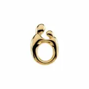 14K Yellow 14.5x9.8 mm Mother and Child Slide Pendant