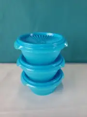 Tupperware 10oz Servalier Set of 3 Aquamarine Blue Sale