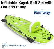 BESTWAY Inflatable Kayak Float Raft Set 1 Person with Paddle Oar and Pump