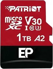 Patriot Memory EP Series 1TB Micro SDXC V30 A2 UHS-I U3 4K UHD Memory Card - PEF1TBEP32MCX