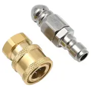 2 Pcs 1/4 Inch Pressure Washer Drain Jetter Hose Nozzle, 5000 PSI Sewer Jet N...