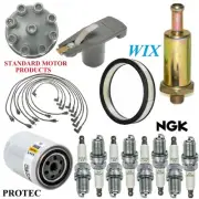 Tune Up Kit Filters Cap Wire Spark Plugs For FORD CUSTOM 500 V8 7.0L 1973 (for: Ford)