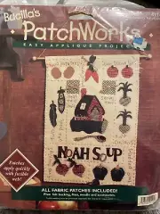 Bucilla's Patchworks Kit 41144 Noah Soup Wall Hanging Fabric Art Easy Appliqué