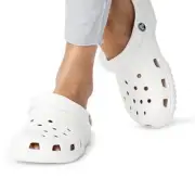 CROCS Classic Platform Women's Clog Shoes White Size 6