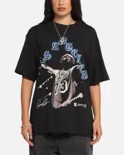 [MITCHELL & NESS] Mitchell & Ness Los Angeles Lakers Dennis Rodman Xray Glow T-shirt Black - Size M M Black